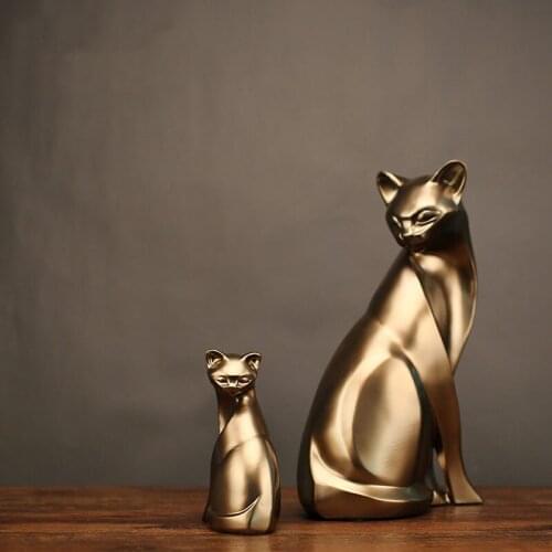 NEW RESIN MATERIAL COUPLE ANIMAL CAT RETRO CREATIVE HOME DECORATION CRAFTS SOFT DECORATION