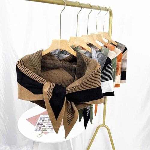 Knitted Scarf for Women Shoulder Shawl Korean Autumn and Winter Neck Protection