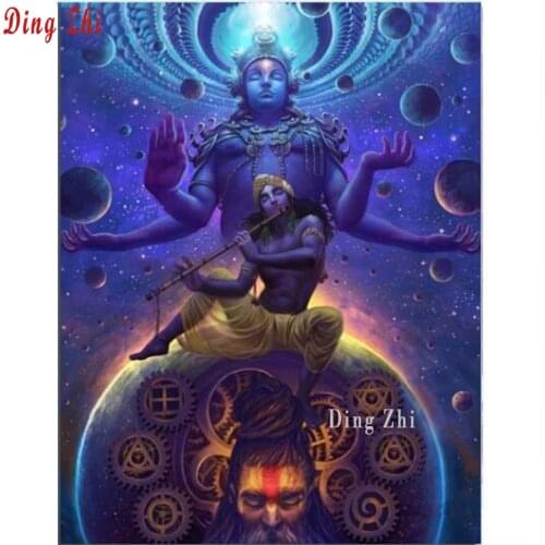 Brahma Vishnu Shiva God Full Drill Diamond Embroidery Mosaic Diamond Painting Religion Icon Rhinestones 5D Square Round Arty