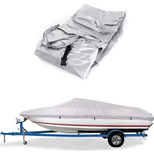 Trailerable Heavy Duty Reflective Boat Cover Waterproof Sunproof UV Protector Speedboat 210D Boat Mooring Cover