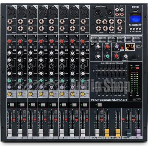 Professional Mixer 8 Channels 24 Kinds Of Digital Effects With Two Series Stage Performance Dedicated