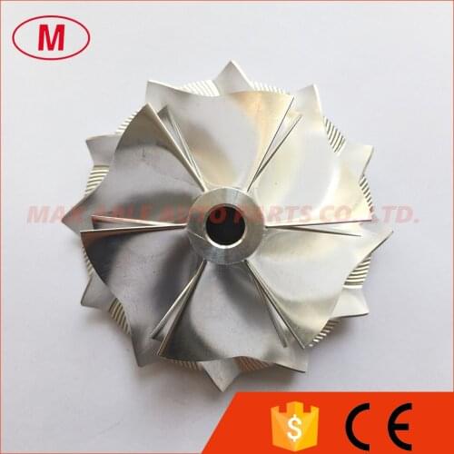 RHF55 Forward 6+6 blades 46.50/60.00mm high performance turbocharger billet/milling/aluminum 2618 compressor wheel for VF53