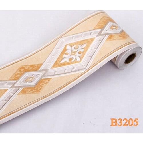 PVC Wallpaper Border Self Adhesive Waist line Living Room Bathroom 3d Wall Vinyl PVC Stickers Roll Waistline Kitchen Room Decor