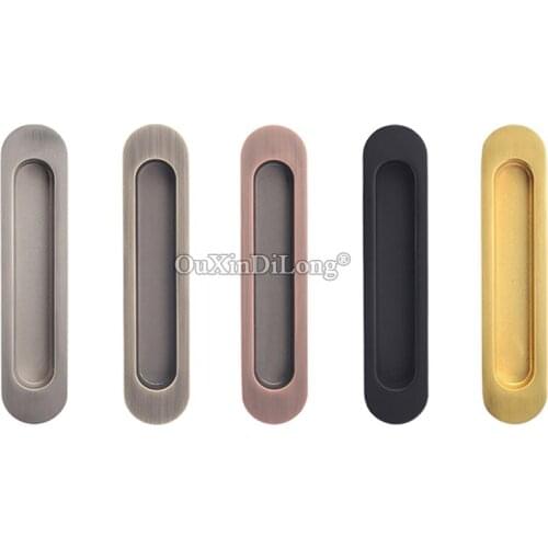 Brand New 2Pairs Recessed Invisible Sliding Door Handles Sliding Barn Ktichen Door Push Pull Handles for 38~50mm Thickness Doors