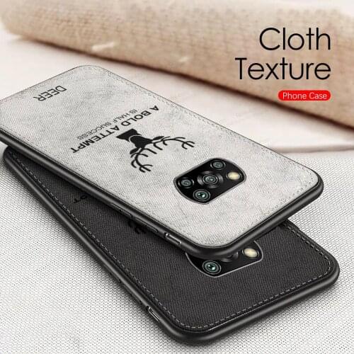 Cloth Fabric Phone Cover For Xiaomi Poco X3 NFC Case Xiomi Mi Poco X 3 Pro F3 3X Pocox3 Derr Pattern Soft Silicone Coque Fundas
