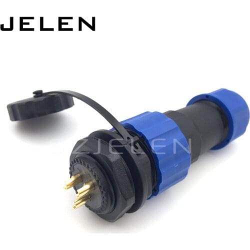 SD20 waterproof connector 3pin Plug female and socket male IP68 Nylon Assembly Screw Fixing power cable connector 3 pin