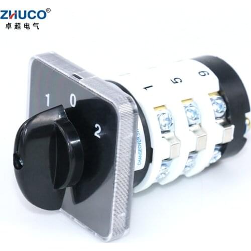 ZHUCO SZL9-20/3 20A ON-OFF-ON 3 Phase Changeover Selector Universal Rotary Cam Switch Equipped With Ultrasonic Equipment