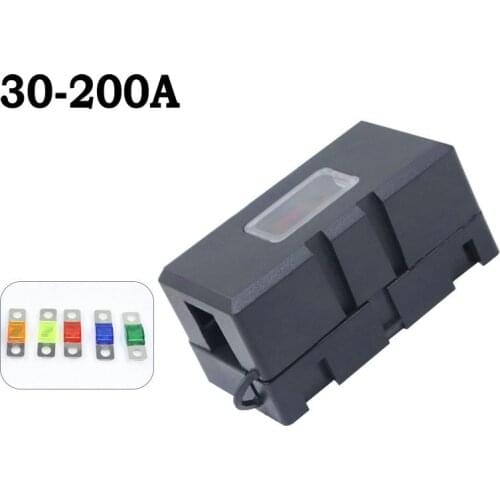 1PCS ANS Trumpet Fork Plug Type Fuse Holder Safety Plate Base Car Bolt Type Fuse Box 30-200A Stable Performance Economical