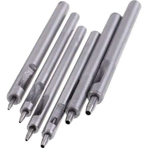 1PCS Leather Hole Punch 0.8MM-2.5MM DIY Handmade Belt Punching Hollow Drilling Tools Leather Handicraft Puncher Set Leather Tool