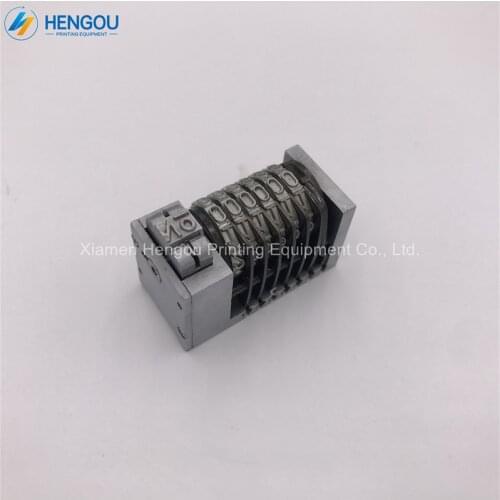 1 Piece Steel 4x8 Cicero 6 Digits Numbering Machine Backward for Heidelberg Printing Machine,Gothic Type, No.sign