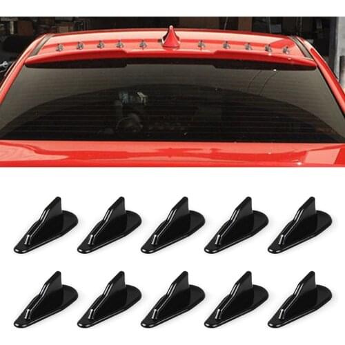 10pcs Spoiler wing Universal Air Diffuser Spoiler Wing Roof Top Shark Fin Kit Vortex Generator For most Car Outer parts
