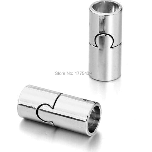 10pc/lot 7MM Hole Rhodium Strong Magnetic Clasps Jewelry Connectors DIY Stardust Crystal Bracelet Jewelry Fittings