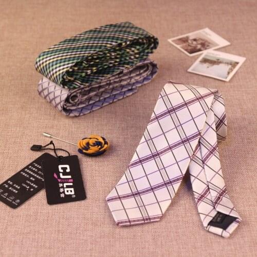 31colors mens neck ties skinny slim 6cm fashion designer narrow polyester silk plaid business tie 1200 needle 10pcs/lot
