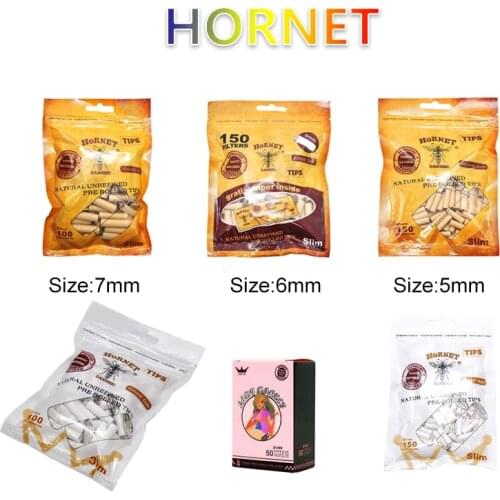5bags/lot 5/6/7 mm Hornet rolling papers tobacco Disposable cigarette filter holder accessory Filter smoke tar healthy roll set