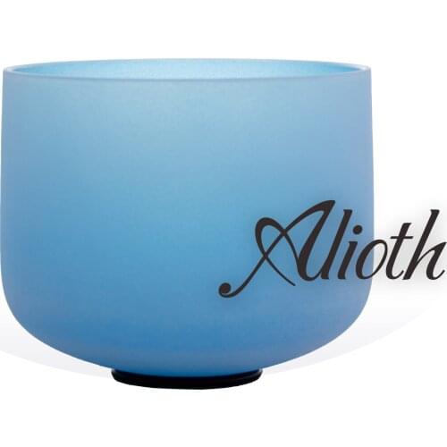 9 Inch Blue Color G Note Crystal Singing Bowl for Throat Chakra Balancing/Yoga/Meditation/Sound Therapy