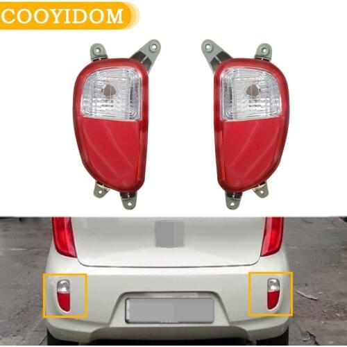 Car Rear Bumper Taillight Tail Fog Light Lamp Foglight Indicator Reflector Signal Light For Kia Picanto Morning 2012 2013-2015