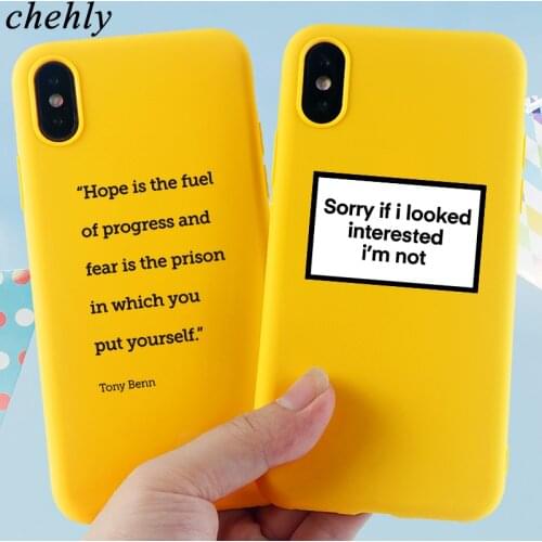 Phone Case for iPhone 6s 7 8 11 12 Mini Plus Pro X XS Max XR SE Funny Letter Cases Soft Silicone Fitted Back Accessories Covers
