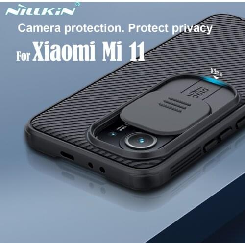 For Xiaomi Mi 11 Case NILLKIN CamShield Pro Slide Camera Cover Lens Protection Super Frosted Shield Back Cover For Xiaomi Mi11