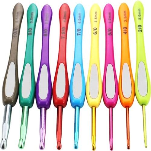 DIY Knitting Needles Set, Colorful Handles Crochet Hook Tool Set, Girl and Mothers Wonderful Weaving Sewing Tools
