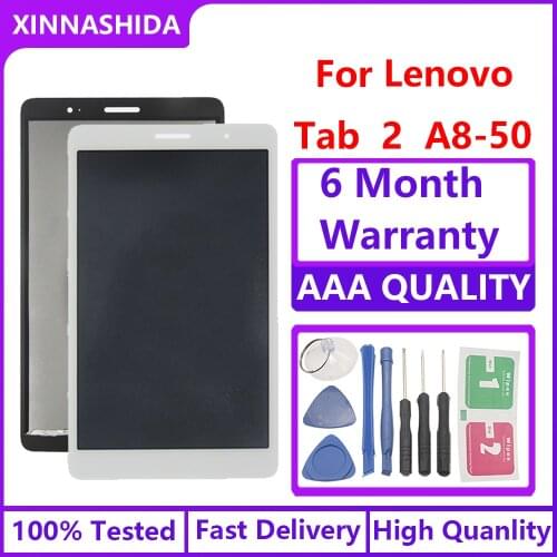 For Lenovo Tab 2 A8-50F Tab2 A8-50LC A8-50 Tablet PC Touch Screen + LCD Display Assembly Parts 8'' inch