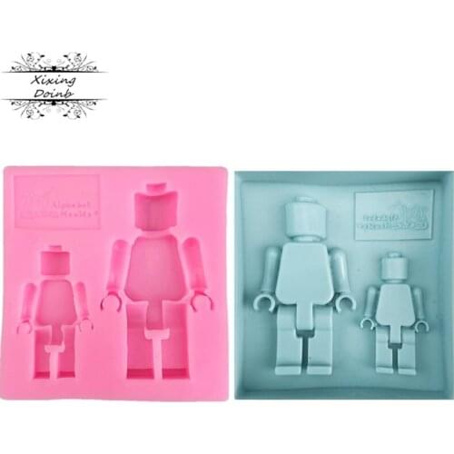 DIY robot shape silica gel mold cake decoration mold candy chocolate jelly cake Kitchen Baking accessories