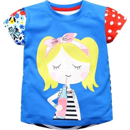 Brand Baby Girl T Shirt Baby Clothes Fun Short Sleeve Kids Tops Tee New Summer Cotton Childrens T-shirts For Girls 1-6 Yrs
