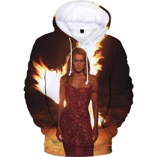 3D print Celine Dion Hoodies Singer Print Harajuku Streetwear Hoodie Sweatshirts Men Women Fashion Casual Hip Hop Pullover