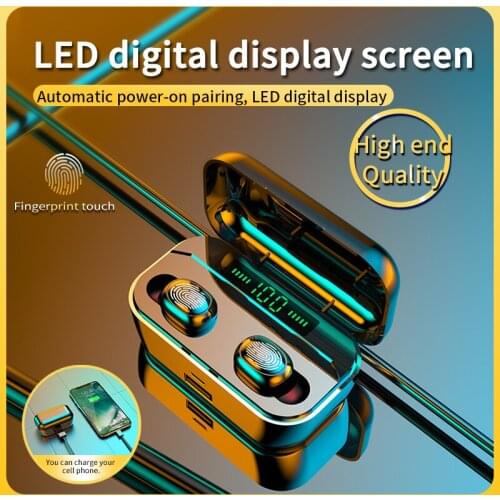 JIETMT G6S TWS Touch Wireless Bluetooth 5.0 Headphones 9D Noise Reduction Stereo Sport Headsets Earbuds Earphones for phone