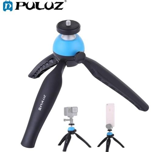 PULUZ Pocket Mini Tripod Mount For Smartphones 17.3*5.5*4.3cm 360 Degree Ball Head Tripod Set For GoPro DSLR Cameras
