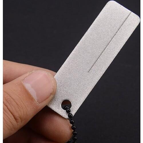 EDC Pocket Diamond Stone Sharpener Keychain for Knife Fish Hook Finger Nail File Outdoor Camping Sharpeners Tool