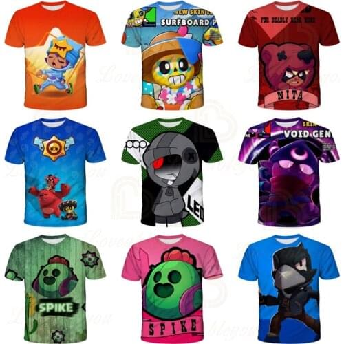 Summer Tshirt WEREWOLF LEON Browlers Game 3D T-shirts Clothing Cute Shirts Children Crow Kids Star Leon Child Tops Boys Girls