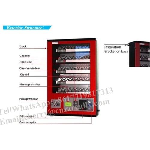 Small vending dispenser with coin acceptor and bill acceptor by DHL to door