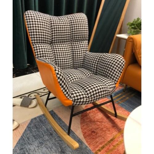 Fashion Balcony Sofa Nordic Lounge Chair Lazy Single Sofa Chair Rocking Chair Backrest Armchair in The Bedroom Living Room