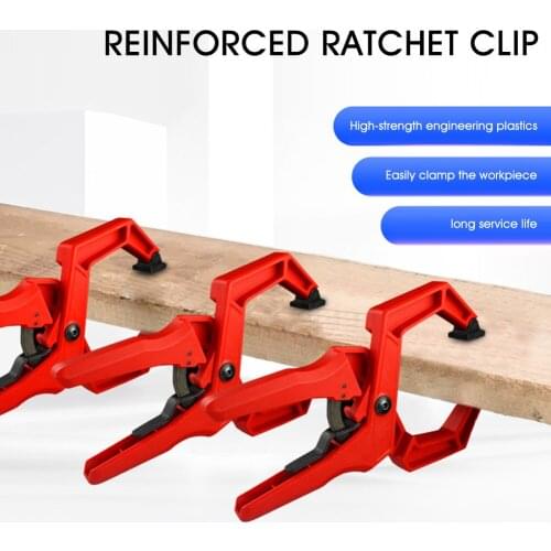 Woodworking Plastic Handi-Clamp with Movable Tips G-Shaped Heavy Duty Large Force Spring Clip Clamps Carpenter Tool 2/3/4 inch