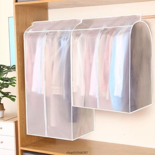 Large Capacity Translucent Clothes Cover Protector Dustproof Hanging Clothing Storage Bag with Full Zipper Waterproof Wholesales