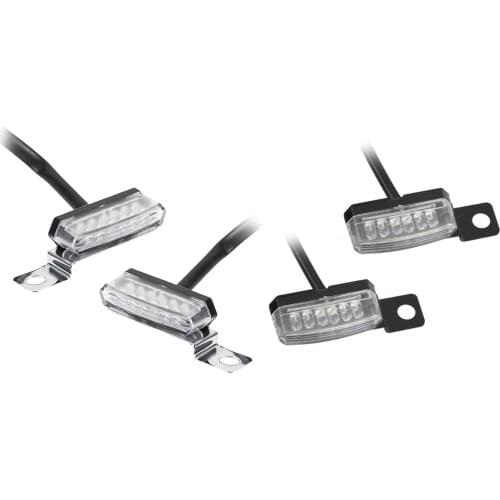 Motorbike Turn Signal Amber Mini LED Light Front and Rear 12 Volts Universal Blinker for M8 Mounting Screw Holes