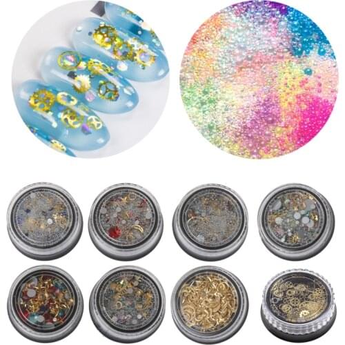 Bubble Beads Wheel Gear Ultra Thin Metal Frame Filling Nail DIY UV Resin Jewelry