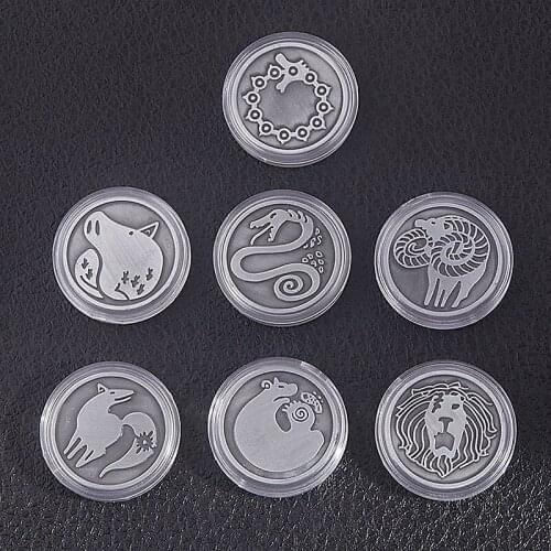 RJ Anime The Seven Deadly Sins Commemorative Coin Meliodas Elizabeth Liones Hawk Diane Ban King Figure Animal Tattoo Souvenir