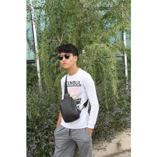 Alone Brand Messenger Bag Leather Men Chest Bag Vintage Crossbody Shoulder Bag Mens Business Sling Bags Male Casual Chest Pack Backpack