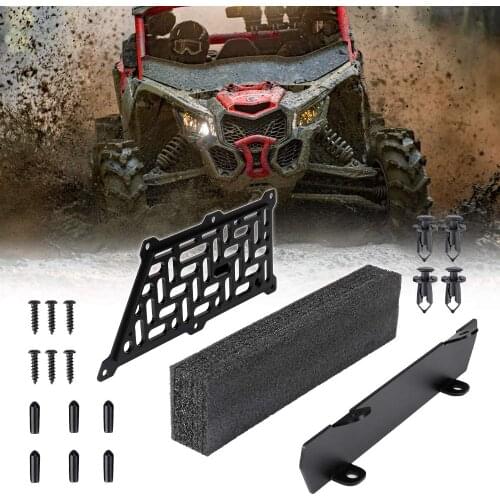 KEMIMOTO Air Intake Noise Reduction Kit, for Can am Maverick X3 for Canam x3 maverickx3 2017 - 2021 Turbo, Black 6061 Aluminum