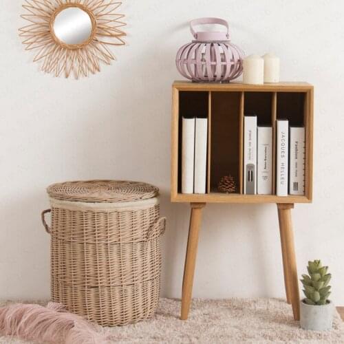 Willow Woven Large Storage Clothing Basket Storage Basket With Lid Dirty Clothes Toy Basket Laundry Basket