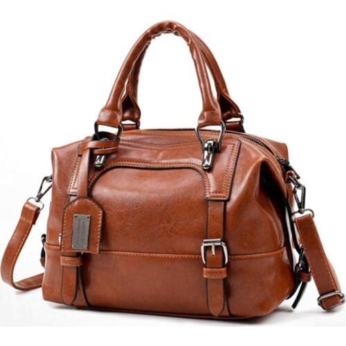 Fashion Shoulder Bag Female high quality Oil Wax Leather Ladies Hand Bag Famous Brand Women Handbags Designer Soft Crossbody Bag