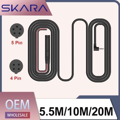 12/24V 4 Pin 5.5M 10M 20M Vehicle Rear View Parking Video Extension Line Public Car Rear View Video Reverse Camera Cable Cord