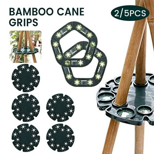 2/5 Pcs 13.5cm Wigwam Cane Grips Bamboo Plant Sticks Holder for Climbing Plants Peas Beans Tomatoes Cucumbers Garden Tools