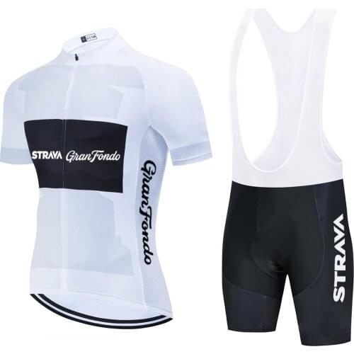 2021 Summer Mens STRAVA Cycling Jersey Set MTB Bicycle Cycling Clothing Breathable Mountain Bike Clothes Quick-Dry Ropa Ciclismo