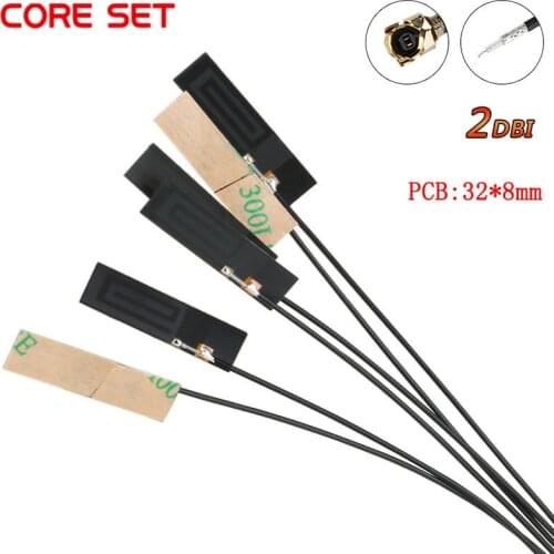 5PCS 3G 2DBI Built IN Circuit Board Antenna GSM/GPRS/CDMA/WCDMA FPC 1.13 Line 12cm Long IPEX Connector