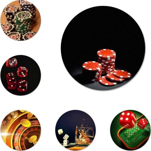 58mm The Luxury Poker Casino Kitchen Home Decor Refrigerator Magnetic Stickers Opener Beer Coke