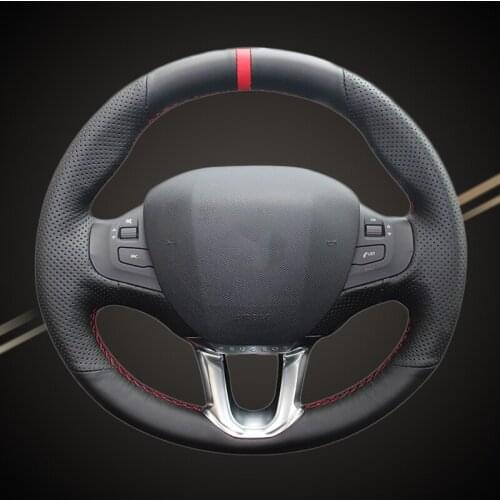 Car Braid On The Steering Wheel Cover for Peugeot 308S Peugeot 2008 2013-2019 Car-styling Auto Braiding Steering Wheel Covers