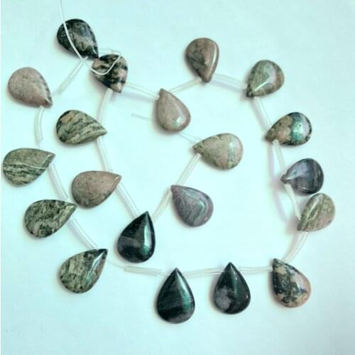 Wholesale 1string Natural Rhodonite Gem stone Beads10x14mm 15x20mm Pear Beads For Jewelry making 15.5"