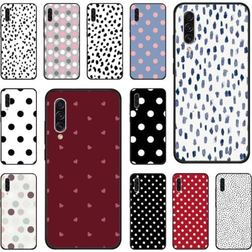 Black And White Polka Dot Phone Case For Samsung galaxy S note 7 8 9 10 20 fe edge A 6 10 20 30 50 51 70 lite plus cover
